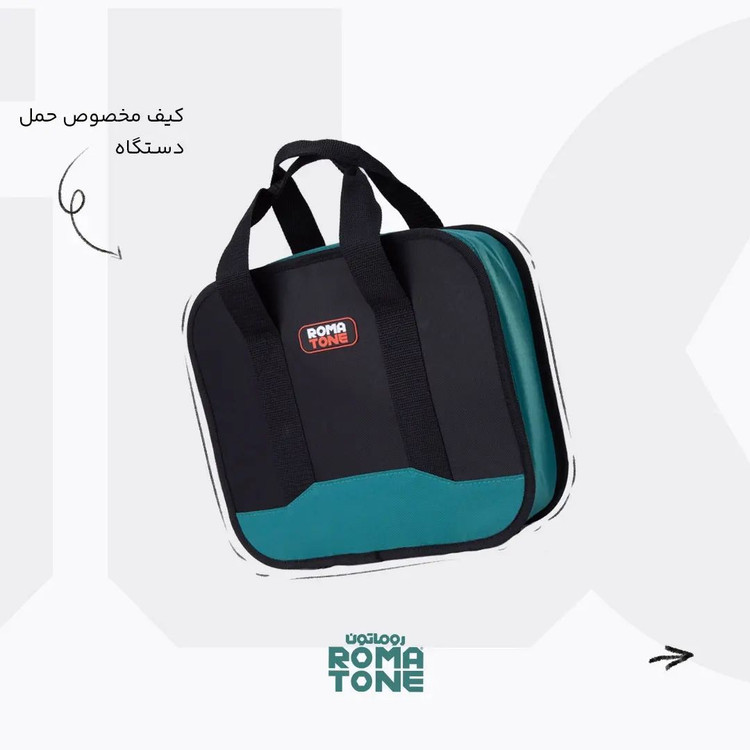 دریل چکشی 13 میلیمتری 810 وات روماتون مدل 3240 با سهنظام آچاری، دسته 360 درجه، کیف برزنتی و گارانتی 20 ماهه